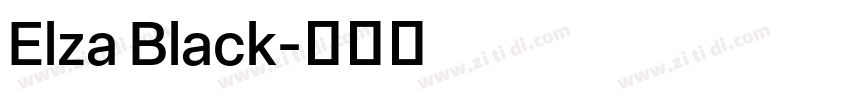 Elza Black字体转换